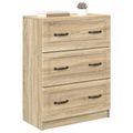 vidaXL Zásuvkový kabinet Dub sonoma 66 x 34,5 x 87 cm Kompozitné drevo