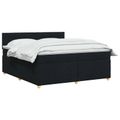 vidaXL Posteľ boxspring s matracom Čierna 180 x 200 cm Látka