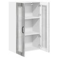vidaXL Nástenný sklenený kabinet PORTO Sivý Sonoma 60 x 31 x 100 cm