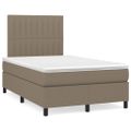 vidaXL Boxspring posteľ s matracom sivohnedý 120x200 cm látka