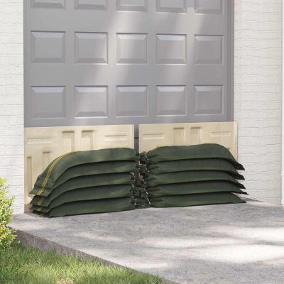 vidaXL Vrecia s pieskom 100 pcs Tmavozelená 100 x 25 cm HDPE