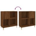 vidaXL Skrinka na platne hnedý dub 84,5x38x89 cm kompozitné drevo