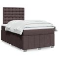 vidaXL Boxspring posteľ s matracom tmavohnedá 120x190 cm látka