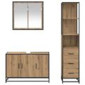 vidaXL Sada kúpeľňového nábytku 3 ks Remeselný dub 90 x 33 x 60 cm