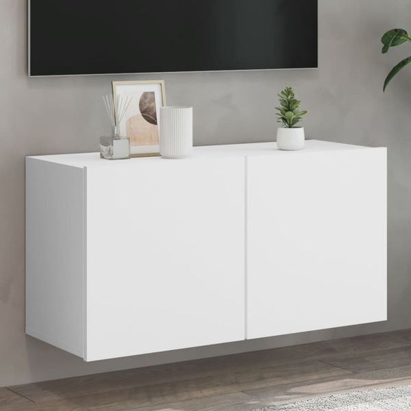 vidaXL TV skrinka nástenná biela 80x30x41 cm