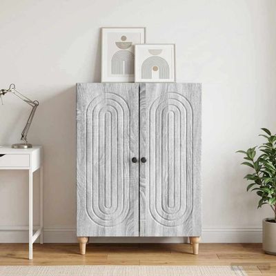 vidaXL Servírovacia skriňa Sivá sonoma 66 x 34,5 x 90 cm