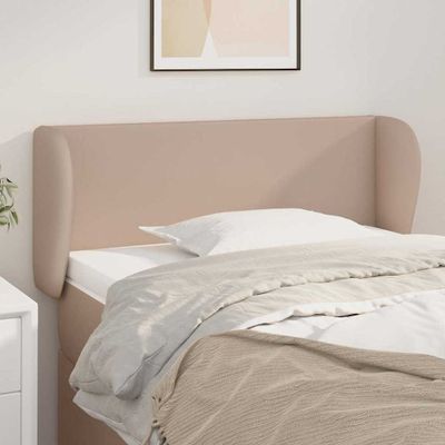 vidaXL Čelo postele so záhybmi kapučínové 83x23x78/88 cm umelá koža