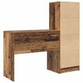 vidaXL Stôl Staré drevo 135,5 x 40 x 127 cm 2 ks