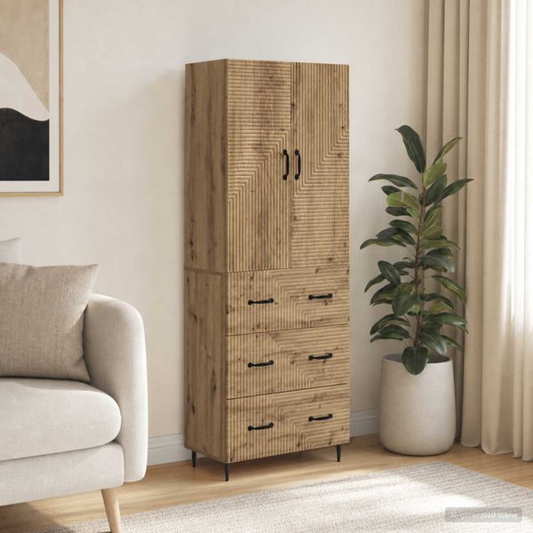 vidaXL Sada skríň 2 ks 66 x 34,5 x 90 cm Kompozitné drevo Dub artisan