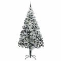 vidaXL Umelý vianočný stromček Biela 240 cm PVC a Oceľ a Plast