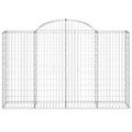 vidaXL Oblúkové gabionové koše 13 ks 200x50x120/140 cm pozink. železo