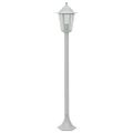 vidaXL Záhradné stĺpové lampy 6 ks E27 110 cm hliníkové biele