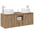 vidaXL Set kabinetov do kúpeľne 3 ks Dub artisan 49,5 x 44,5 x 66 cm