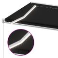 vidaXL Ručne zaťahovacia markíza s LED antracitová 350x250 cm