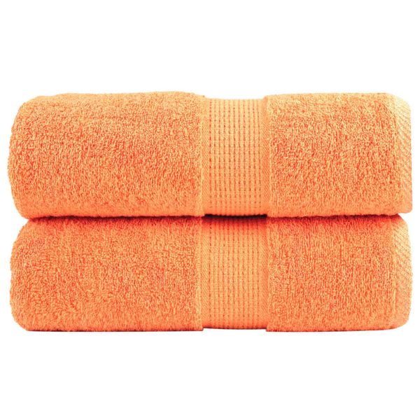 vidaXL Prémiové umývacie utierky SOLUND 2 ks oranžové 30x30 cm 600 g/m²