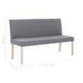 vidaXL Lavica 139,5 cm bledosivá polyester