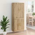 vidaXL Highboard Remeselný dub 69,5 x 34 x 180 cm Kompozitné drevo
