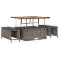 vidaXL Súprava záhradných pohoviek 13 ks Sivá polyratan