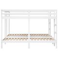 vidaXL Trojitá poschodová posteľ, biela 200x200/80x200 cm, borovica