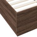 vidaXL Posteľný rám s LED svetlami hnedý dub 100x200 cm kompoz. drevo