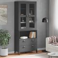 vidaXL Vysoká skrinka VIKEN antracitovosivá 80x40x200 cm borovica