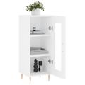 vidaXL Komoda biela 34,5x34x90 cm spracované drevo