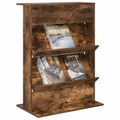 vidaXL Regál na časopisy Dymová dub 70 x 41 x 96 cm Kompozitné drevo