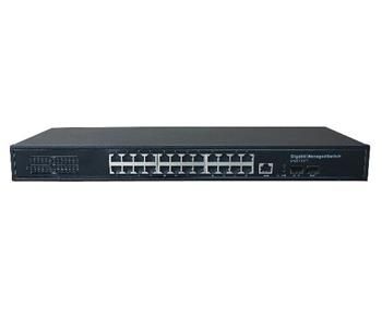 ADEX ADS-224GRP-1PO-2F-RM reverzný poe managed switch, 24x Gbit port (1x poe out), 2x SFP, kov