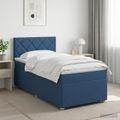 vidaXL Posteľ boxspring s matracom Modrá 80 x 200 cm Látka