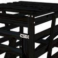 vidaXL Úložný box pre odpadkový kôš čierny 84x90x128,5 cm borovica
