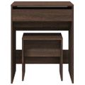 vidaXL Toaletný stolík a stolička hnedý dub 60x40x113,5 cm