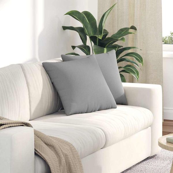 vidaXL Vankúše na pohovku 2 pcs Oblá šedá 45 x 45 cm látka