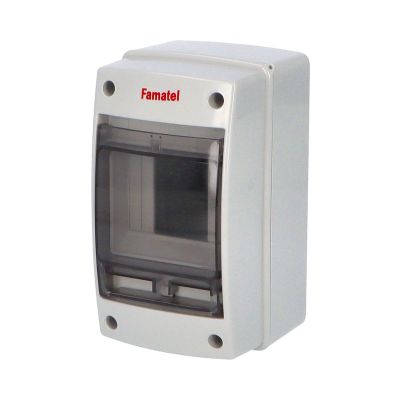 Rozvádzač Acqua 3902-TTB IP65, 2/4mod., na omietku, priehľ. dvere, 171x100x100mm