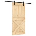 vidaXL Posuvné dvere Prírodná a čierna 95 x 210 cm