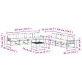 vidaXL Záhradná súprava gaučov 9 ks Prírodná a krémová