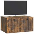 vidaXL Nástenná TV skrinka Nástenný Dymový dub 59,5 x 41 x 30 cm