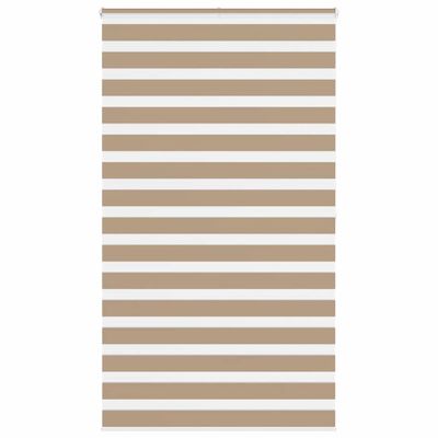 vidaXL Zebrová roleta pieskovo hnedá 125x200 cm šírka látky 120,9 cm polyester