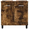 vidaXL Kozmetický stolík do kúpeľne Dymový dub 60 x 35 x 60 cm