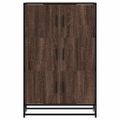 vidaXL Vysoká skrinka hnedý dub 68x35x106,5 cm kompozitné drevo+kov