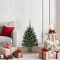 vidaXL Umelý vianočný stromček s 150 LED-i Zelená 75 cm PE a PVC