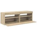 vidaXL TV skrinky s LED svetlami 2 ks dub sonoma 60x35x40 cm