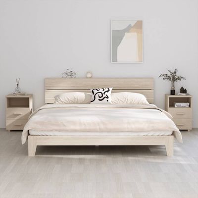 vidaXL Nočné stolíky HAMAR 2 ks, medovo hnedé 40x35x62 cm, masív