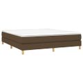 vidaXL Posteľný rám s boxspringom tmavohnedá 180x200 cm látka