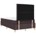 vidaXL LED box s pružinami Tmavohnedá 120 x 190 cm látka