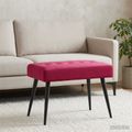 vidaXL Lavica s gombíkovým prešívaním Víno červené 60 x 40 x 45 cm