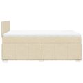 vidaXL Boxspring posteľ s matracom krémová 120x190 cm látka