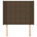 vidaXL Čelo postele so záhybmi tmavohnedé 83x16x118/128 cm látka