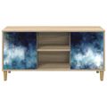 vidaXL TV skrinka RAALTE 102 x 33 x 50 cm Sonoma Kompozitné drevo
