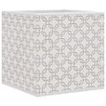 vidaXL skladacie úložné boxy 10ks Krémovo 32x32x32 cm Netkaná textília