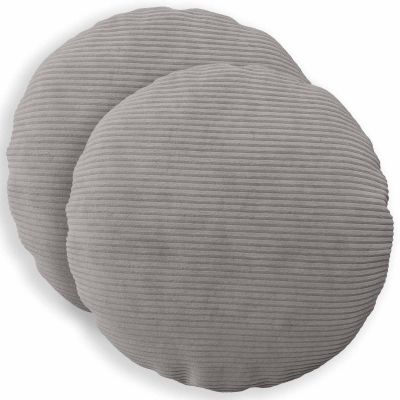 vidaXL Poťah na podložku 2 pcs HEERLEN Svetlosivá Ø 40 cm manšestr